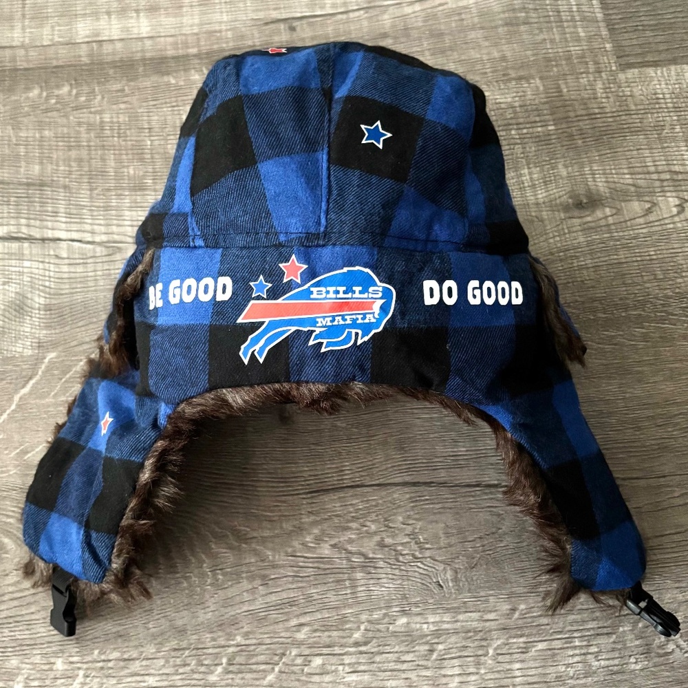 Buffalo Bills Fur Flannel Plaid Trapper Hat